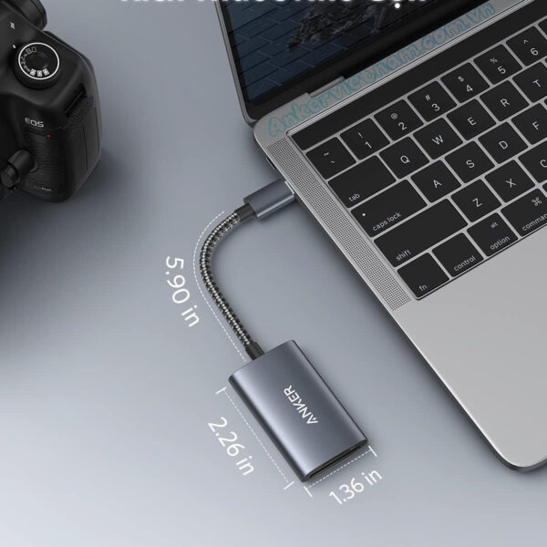 Đầu Đọc Thẻ Nhớ USB-C Hỗ Trợ SD/TF Chuẩn 4.0 Tốc Độ 312MB/S Anker A8328 7 Đầu Đọc Thẻ Nhớ Type C SD/TF Công Nghệ SD 4.0 Tốc Độ 312MB/S Anker A8328