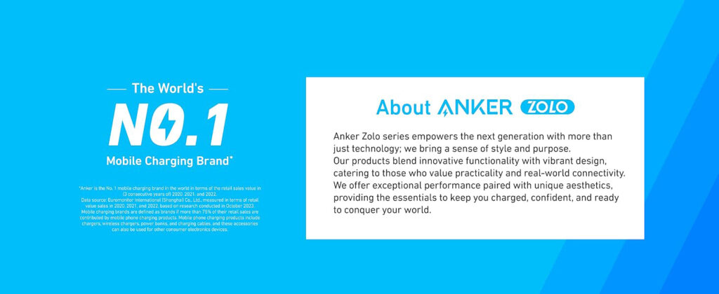 Pin dự phòng từ tính 10000 mah Anker Zolo 1 Cổng C 30W A1685