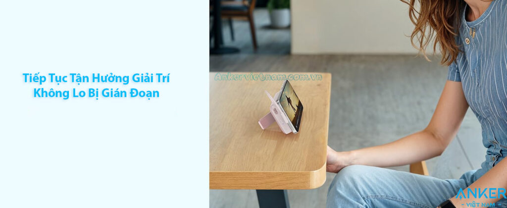 Pin dự phòng từ tính 10000 mah Anker Zolo 1 Cổng C 30W A1685