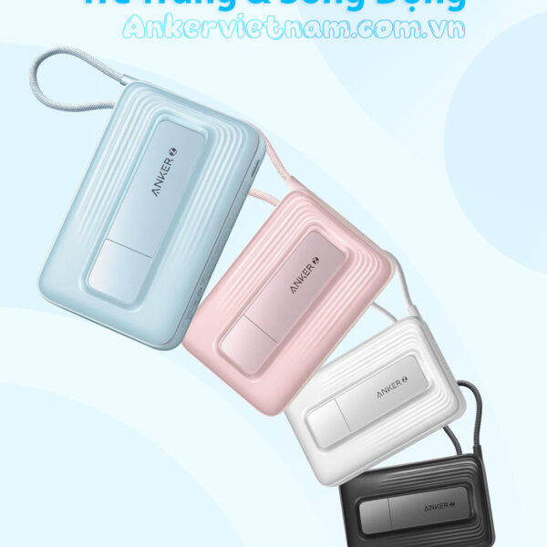 Pin dự phòng từ tính 10000 mah Anker Zolo 1 Cổng C 30W A1685