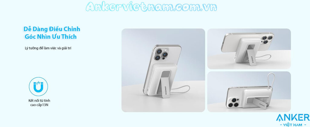 Pin dự phòng từ tính 10000 mah Anker Zolo 1 Cổng C 30W A1685