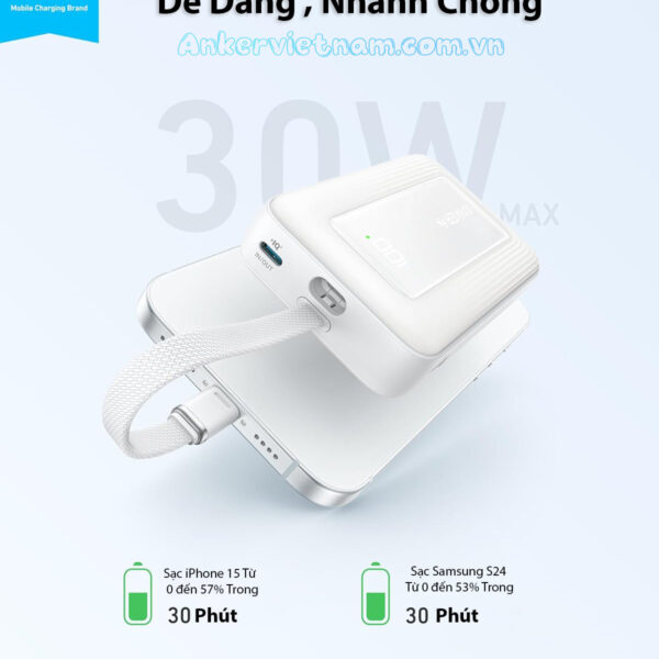 Anker Zolo 10000mah pin du phong 1C1A 30W A1688