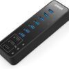 Hub Chia 10 Cổng USB 3.0 Có 3 Cổng Sạc Có Nguồn 12V/5A Anker A7515 6 Bộ Chia 10 Cổng USB 3.0 Có 3 Cổng Sạc Anker A7515